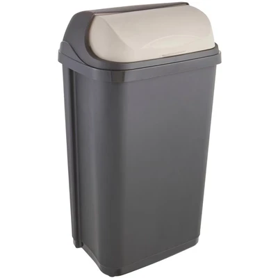 Abbildung von keeeper Abfallbehälter rasmus, 50 Liter, graphite mit Rolldeckel, Material: PP, 1 Stück (1045582600000)