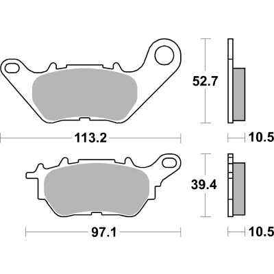 Abbildung von BREMBO Carbon Ceramic, Road 07YA53CC Bremsbelagsatz hinten