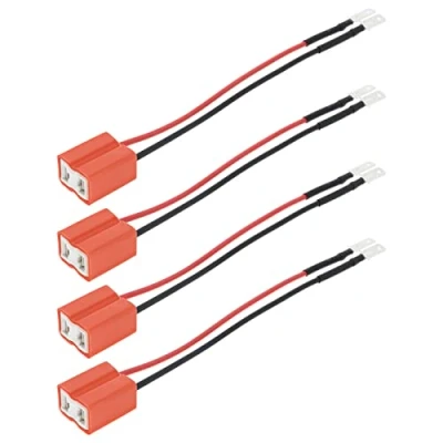 Abbildung von VGOL 4 Stück H7 Keramik Scheinwerferbuchse Scheinwerfer Kabelbaum Stecker Weiblich Lampenfassung für Standard Lampengehäuse