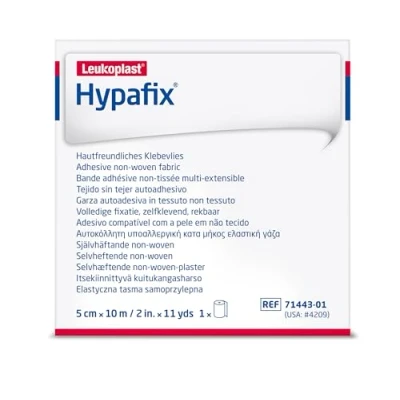 Abbildung von BSN Leukoplast, Klebepflaster, aus Viskosegewebe, normale Haut, Hautfarbe, starke Haftung, wasserabweisend, Größe 5 m x cm, Karton mit 6 Rollen.