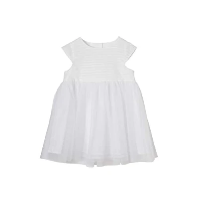 Abbildung von Vertbaudet Festliches Babykleid mit Tüll weiß 74