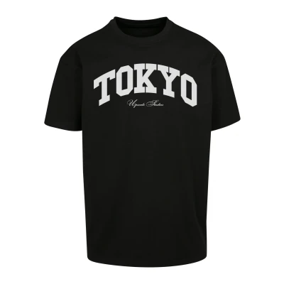 Abbildung von Upscale by Mister Tee Tokyo College Tshirt print, Herren, Größe: Large, Black