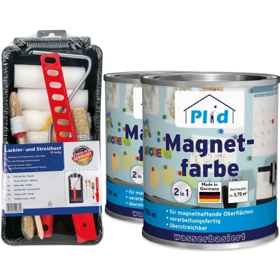 Abbildung von Premium Magnetfarbe Magnet Magnetlack Magnetwand Set Anthrazit