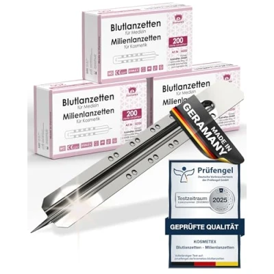 Abbildung von 600x Blutlanzette, sterile Einweglanzette, Kosmetex Stainless Steel Lanzetten
