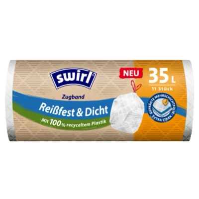 Abbildung von Swirl Müllbeutel reißfest &amp; Dicht mit Zugband, 35L, 1 von FROG.coffee