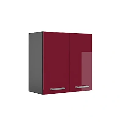 Abbildung von Vicco Hängeschrank R Line, Bordeaux Hochglanz/Anthrazit, 60 cm