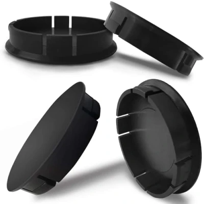 Abbildung von Biomar Labs 4 x 60 mm Universal ABS Schwarze Nabenkappen, Kappen, Felgendeckel, Radkappen, Radnabendeckel, Nabendeckel für Auto Tuning, Neu CU 0