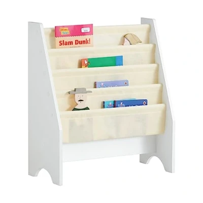 Abbildung von SoBuy Bücherregal FRG225, Kinderbücherregal mit 4 Ablagefächern Hängefächerregal Zeitungsständer
