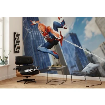 Abbildung von Komar Kindertapete &quot;Marvel Spider Man Attack&quot;, bedruckt