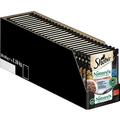 Abbildung von SHEBA Nature&#039;s Collection in Sauce Hochwertiges Katzennassfutter mit Thunfisch (MSC) im Portionsbeutel 28 x 85g