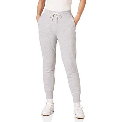 Abbildung von Amazon Essentials Damen Fleece Jogginghose Mit Bündchen (In Übergrößen Erhältlich), Hellgrau Meliert, XL