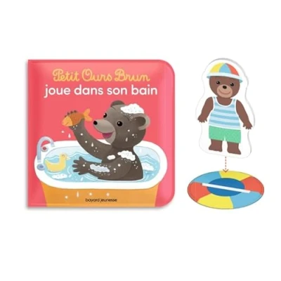 Abbildung von Petit Ours Brun joue dans son bain un livre et jouet qui flotte pour le bain: ton avec