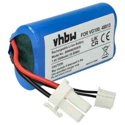 Abbildung von vhbw Akku kompatibel mit Vorwerk Kobold VG100 Staubsauger Home Cleaner Heimroboter (2500mAh, 7.4V, Li Ion)