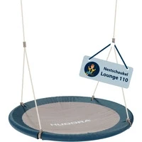 Abbildung von HUDORA Nestschaukel Lounge Höhenverstellbare mit 90/110cm Durchmesser für bis zu 150kg Hängeschaukel geschlossener Sitzfläche Familienschaukel drinnen &amp; draußen