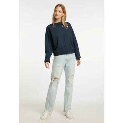 Abbildung von DREIMASTER Vintage Pullover für Damen XXL / Marine 60% Baumwolle 40% Polyester