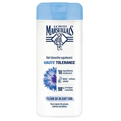 Abbildung von Le Petit Marseillais Duschgel, hohe Toleranz, Kornblumenblüte, Bio, 400 ml