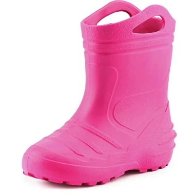 Abbildung von Ladeheid federleichte Regenschuhe Kinder mit Griffen KL051 Gummistiefel herausnehmbares Innenfutter