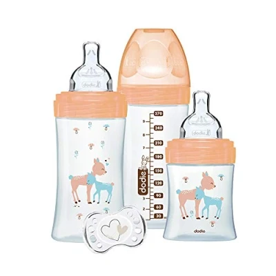 Abbildung von Dodie Babyflaschen Set Sensation+, Glas, Hirschkuh, Beige