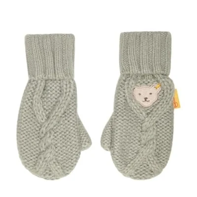Abbildung von Steiff Jungen Handschuhe Fäustlinge, Soft Grey Melange, 30