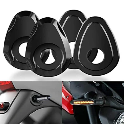 Abbildung von Lespar 4 Stücke Motorrad Blinker Adapter Adapterplatten Montageplatten Für Yamaha FZ6 FZ1 YZF R6 R1 TDM 900 XJ6 D