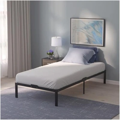 Abbildung von Dreamzie Bett 100x200 mit Lattenrost 41cm Bettrahmen Robust, Leichte Montage, Umfangreicher Stauraum