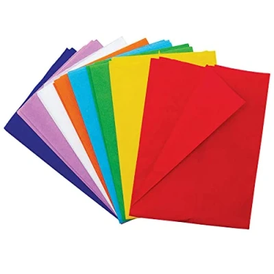 Abbildung von Baker Ross FC749 Krepppapier in Regenbogenfarben 8 Blatt, Blattgröße 100 cm x 50 cm, Buntes Bastelpapier Set für Kinder und Erwachsene zum Basteln