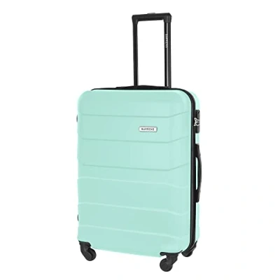 Abbildung von BARRENS Reisekoffer Mittelgroß Koffer Trolleys Hartschalenkoffer ABS Material Handgepäck für Flugzeug mit 4 Rollen Spinnerräder Rollkoffer Gepäck Suitcase Groß Mittel Leicht 66x46x26 cm 60 L (Minze)