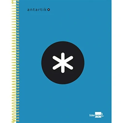 Abbildung von Liderpapel Notizbuch, Spiralbindung, A5, Microantark, gefüttert, 120 h, 100 g, Rahmen, 5 mm, Bänder, 6 Löcher, Blau