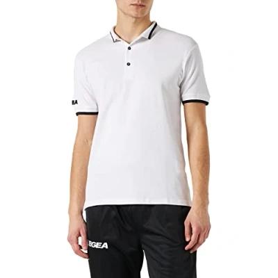 Abbildung von Legea lea srl Unisex Poloshirt Dacca T Shirt, weiß/schwarz, L