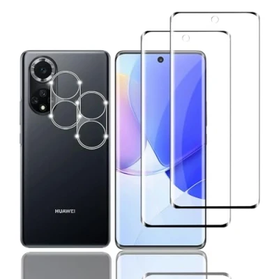 Abbildung von Zicurz 2+2 Stück Schutzglas für Huawei Nova 9, Panzer Schutz Glas, 2 Schutzfolie und Kamera Schutzglas, HD Displayschutz, Blasenfrei, 9
