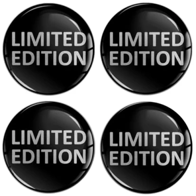 Abbildung von SkinoEu® Aufkleber Autoaufkleber für Radkappen Nabenkappen Nabendeckel Radnabendeckel Rad 55mm Limited Edition Silber A 6655