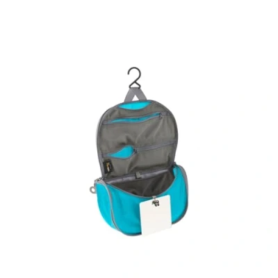 Abbildung von SEA TO SUMMIT Kulturtasche zum Aufhängen S Leicht &amp; Wasserabweisend Bruchsicherer Spiegel Netztasche Aus Ultra Sil Nylon Reißverschlüsse Griffe Reisen Atoll Grey 80g
