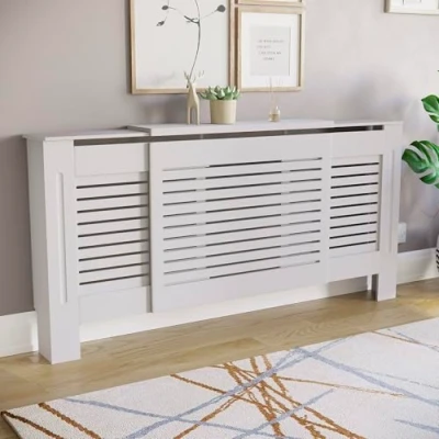 Abbildung von Vida Designs Kommoden &amp; Sideboards, Mitteldichte Holzfaserplatte, Weiß, Erweiterbar