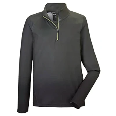 Abbildung von killtec (KILAH Jungen Funktionsshirt mit Stehkragen und Reißverschluss KSW 164 BYS LS SHRT, dunkeloliv, 116, 38497 000
