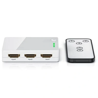 Abbildung von CSL HDMI Switch Verteiler 3 in 1 Out, Automatische Umschaltung Port TrueHD, DTS HD, LPCM 7.1, 5.1, DSD, Dolby AC3 mit Verstärker 3D Ready Full HD 1080p inkl Fernbedienung
