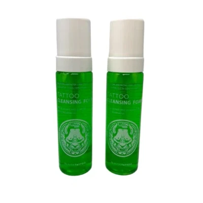 Abbildung von 2x ALOE Green Soap Cleansing Foam 220ml Grüne Seife Reinigungsschaum TATTOO abwischen/reinigen INKgrafiX® Deutschland PROFI STUDIO IG60402 vegan
