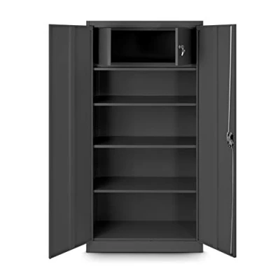 Abbildung von Jan Nowak by Domator24 Aktenschrank mit Geheimfach C001D Metallschrank Büroschrank Stahlblech Pulverbeschichtung 185 cm x 90 45 (Anthrazit)