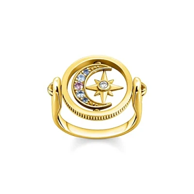 Abbildung von Thomas Sabo TR2377 959 7 Damenring Royalty Stern &amp; Mond Goldfarben