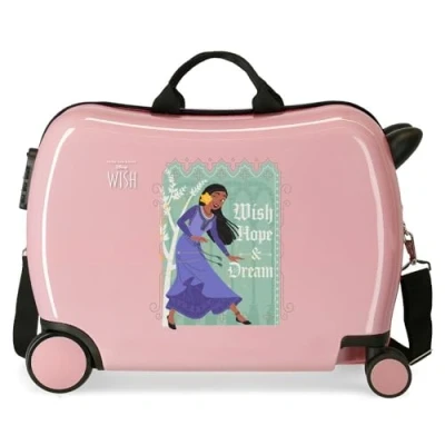 Abbildung von Disney Wishes Come True Kinderkoffer, Rosa, 50 x 38 20 cm, starr, ABS, Seitenkombinationsverschluss, 34 l, 1,8 kg, 2 Räder, Handgepäck, Talla única, kinderkoffer