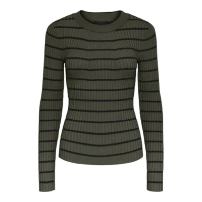 Abbildung von Pieces Crista LS Oneck NOOS BC Strickpullover, Damen, Größe: Small, Forest night 2