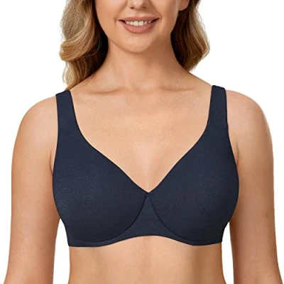 Abbildung von DELIMIRA AISILIN Damen Minimizer BH mit Bügel ohne Polster Vollschalen Große Größen Unterwäsche Saphir Heather 90E