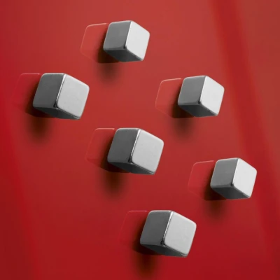 Abbildung von SIGEL BA192 starke Neodym Magnete Cube, 6er Set 1x1x1 cm Super Dym, für Glas Magnettafeln und Whiteboards