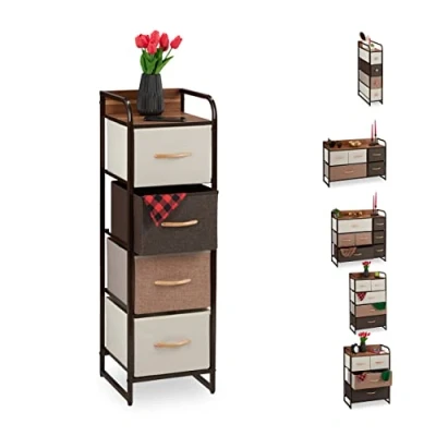 Abbildung von relaxdays Beistellschrank Schubladenschrank vers. Designs F