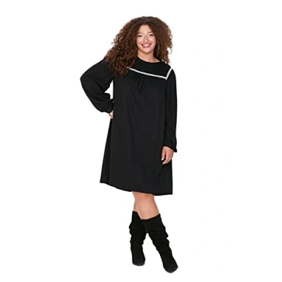 Abbildung von Trendyol Damen Mini Bodycon Fitted Dress Kleid, Schwarz, 42