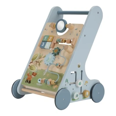 Abbildung von Little Dutch 7232 FSC Holz Activity Laufwagen Forest Friends blau