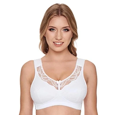 Abbildung von Susa Entlastungs OHNE BÜGEL Basic Tshirt BH, Damen, Größe: 105D, Weiß