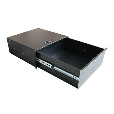 Abbildung von Rackschublade 4HE 19&quot; extra tief Schublade Stahl 45cm Flightcase Rack Server