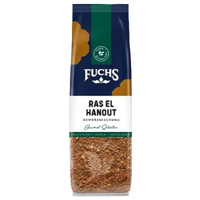 Abbildung von Fuchs Gewürze Ras el Hanout im recyclebaren Nachfüllbeutel, zum Verfeinern von Couscous, Reis 45 g