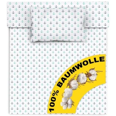 Abbildung von Bettwäsche Bettbezug 100x135 cm, Kopfkissenbezug 40x60 cm Kinderbettwäsche, Amilian, 100% Baumwolle