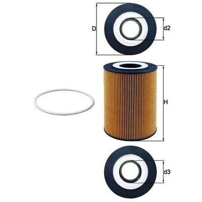 Abbildung von MAHLE ORIGINAL OX 359D Ölfilter Filtereinsatz